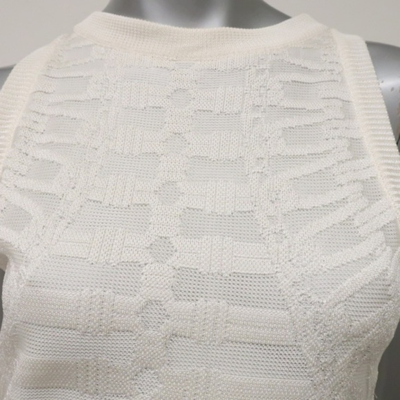 Balmain Dress White Jacquard Knit Size 38 - Picture 3 of 8